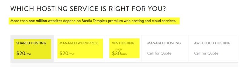 Media temple cons for pricing