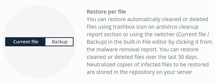 virusdie-restore files