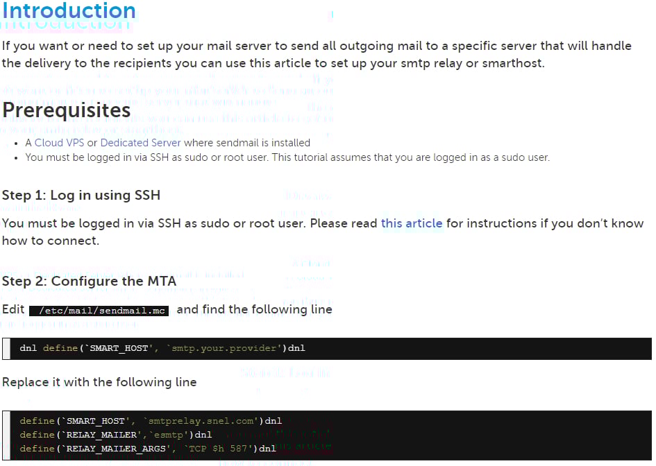 How to set up SMTP relay with Sendmail