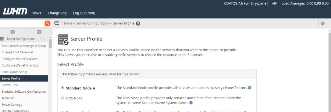 Storm Internet Hosting: WHM control panel