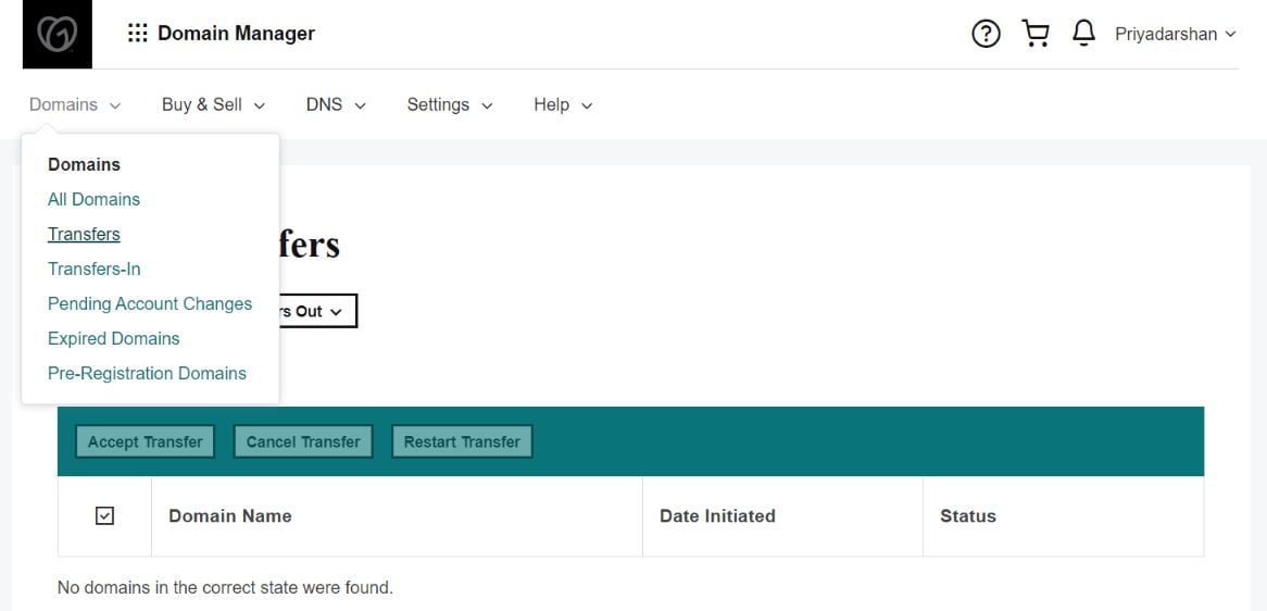 godaddy domain manager
