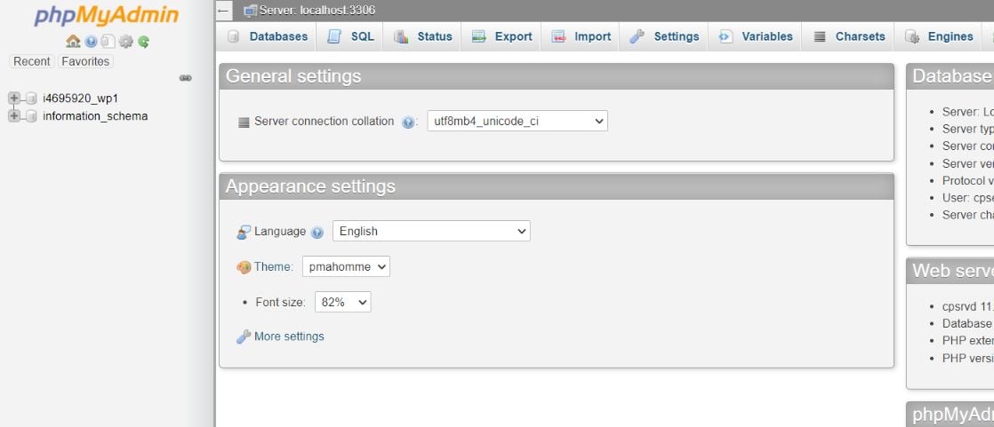 godaddy phpmyadmin export