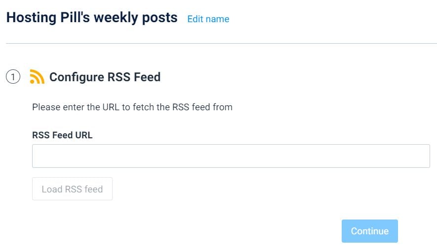 automate newsletters-name and URL