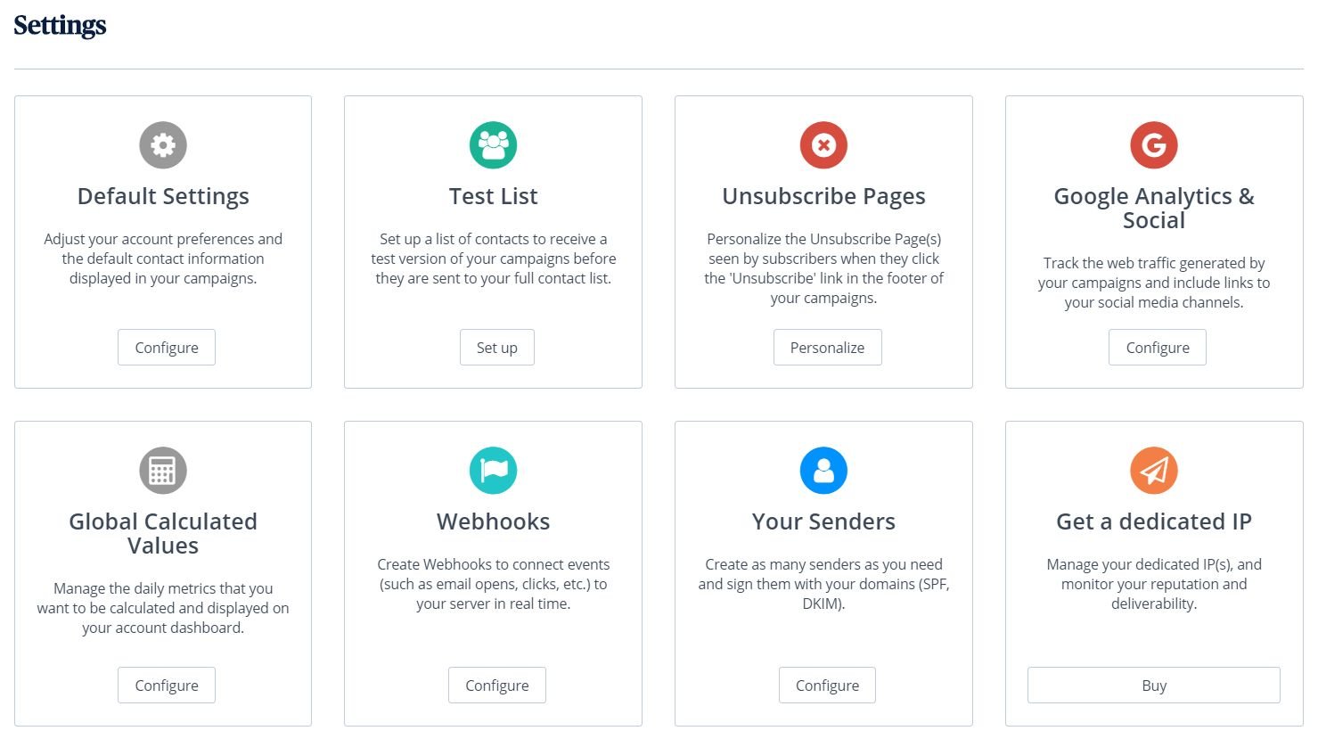 Sendinfblue Email Plugin: Settings