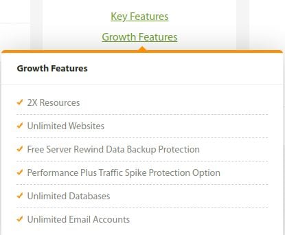 A2 Hosting growth features