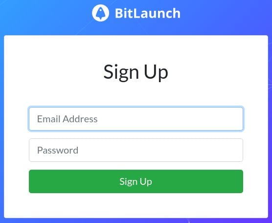 BitLaunch signup