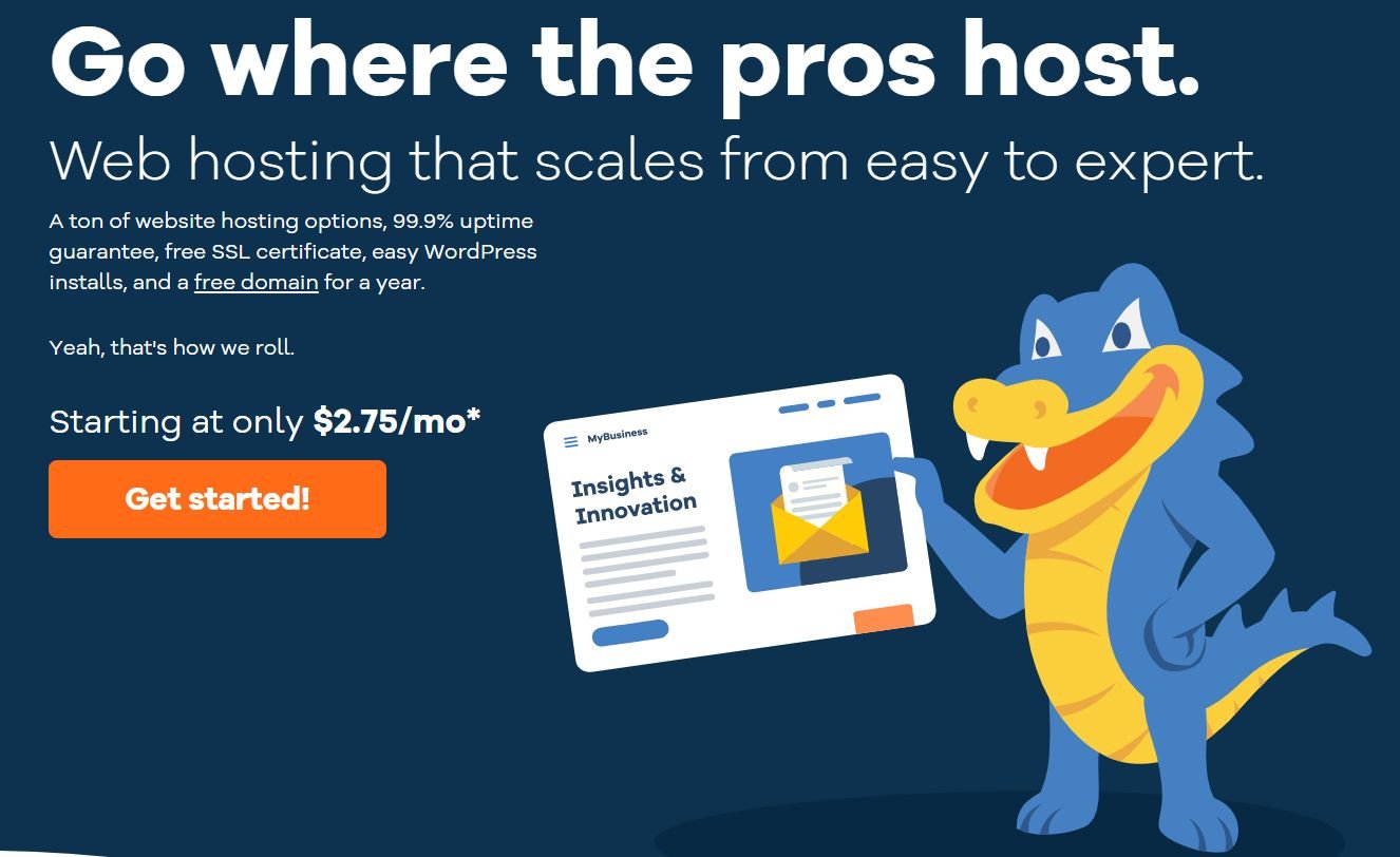 HostGator Homepage