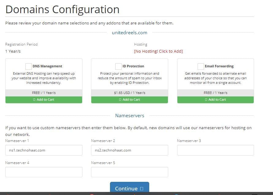 Techno Haat domain configuration
