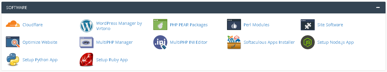Virtono cpanel software