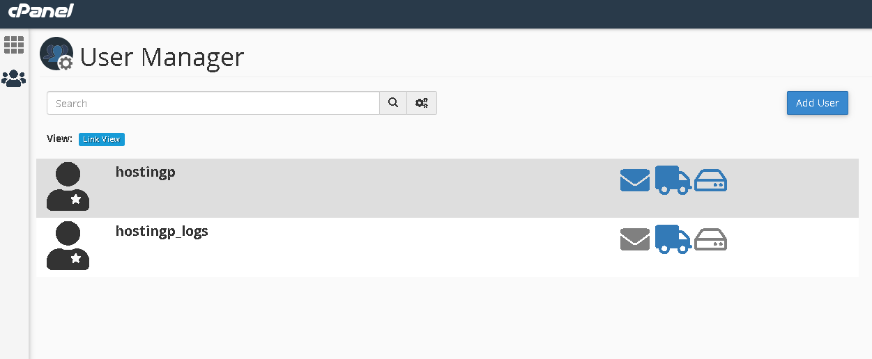 Virtono cpanel user manager
