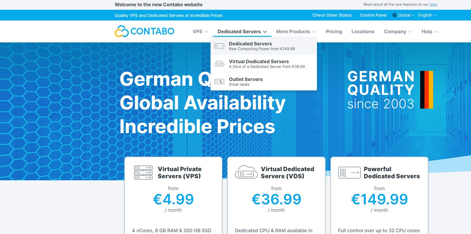 Web Hosting Germany: contabo