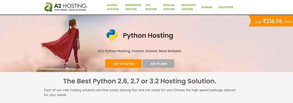 Python Hosting: A2 Hosting