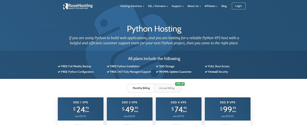 Python Hosting: rosehosting