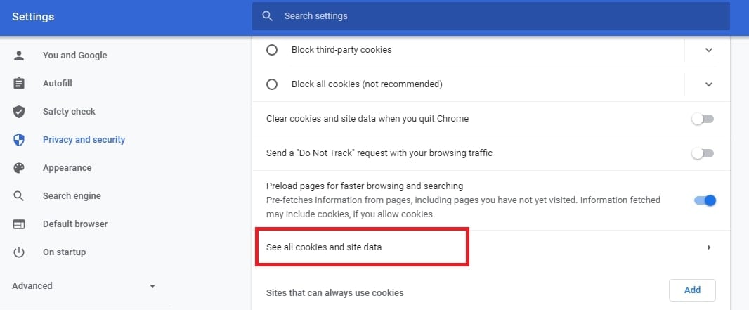 see all cookies