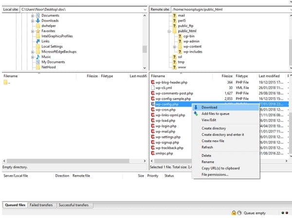 wp-config file
