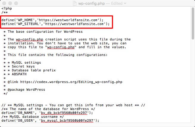 ERR_TOO_MANY_REDIRECTS: wp config url