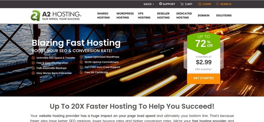 iPage Mekhoa e meng: A2 Hosting