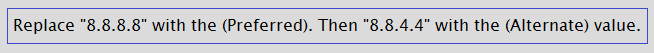 Use the following DNS