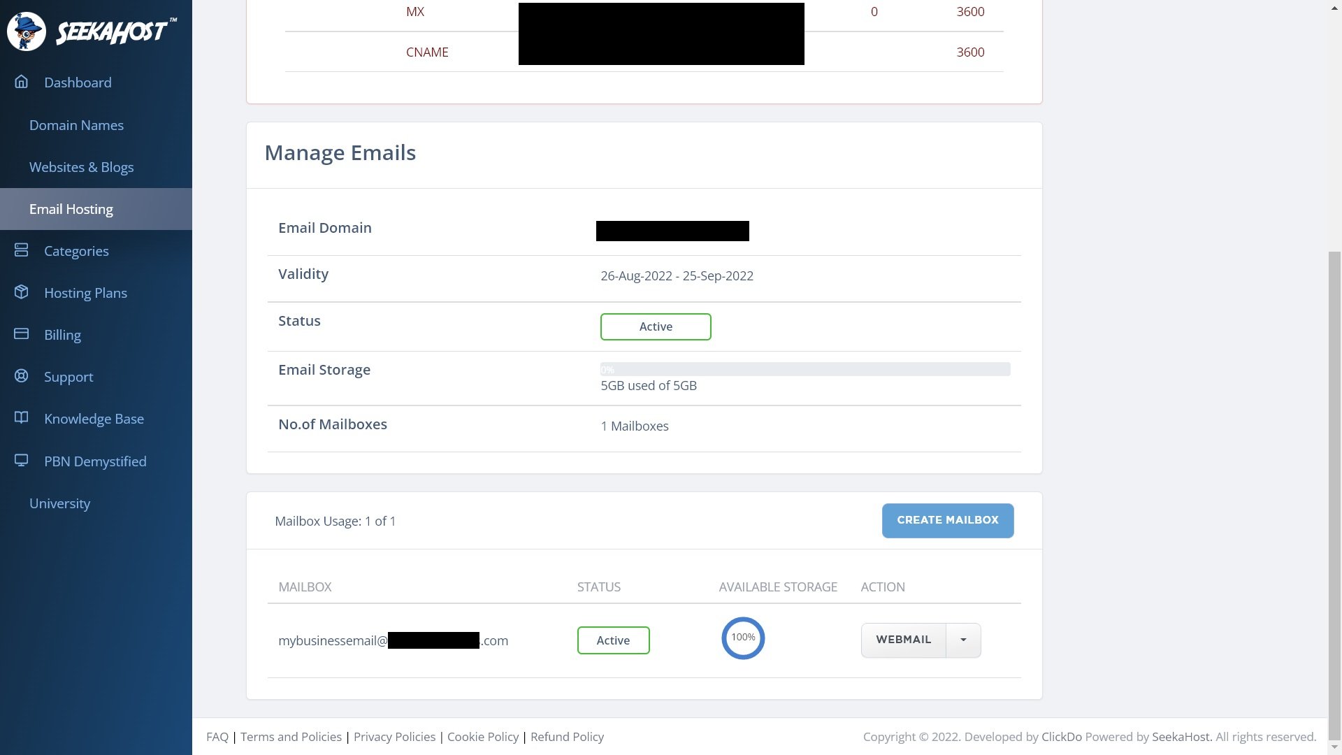 Mailbox Done: SeekaHost
