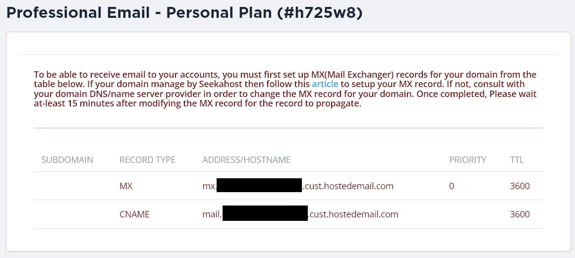 Seekahost DNS