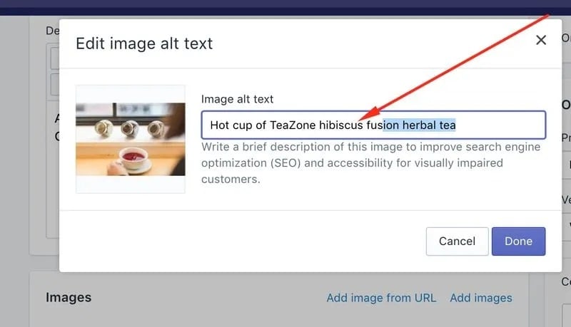 Optimize image ALT tags