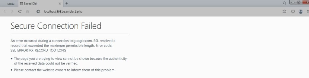 What is ssl_error_rx_record_too_long? How to fix it?