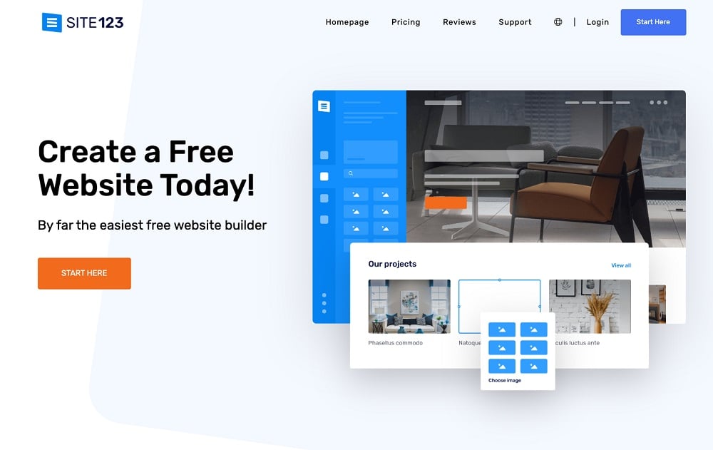 Free Ecommerce Website Builders: Site123