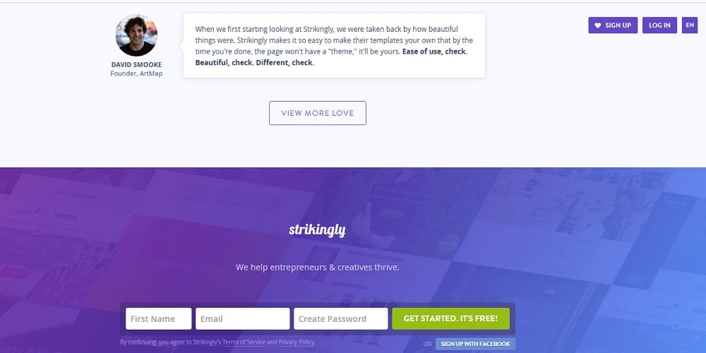 Free Ecommerce Website Builders: Strikingly