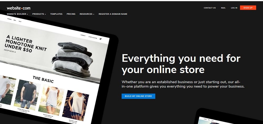 Free Ecommerce Website Builders: Website.com
