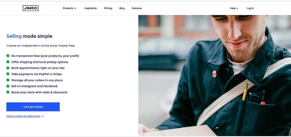 Free Ecommerce Website Builders: Jimdo