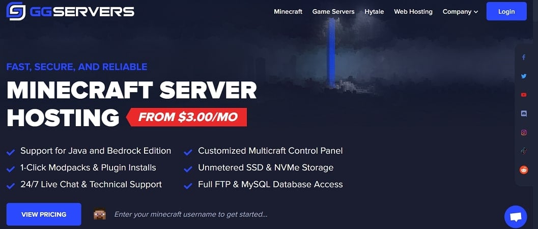 GG Servers Minecraft Server Hosting